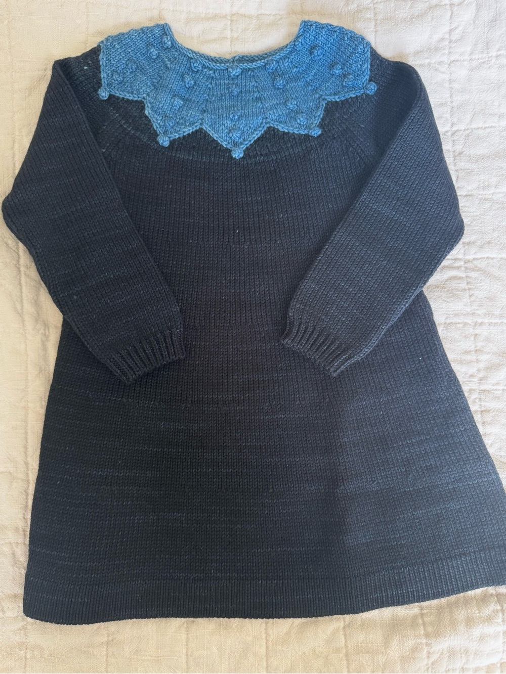 Misha & Puff Made to Order Placed Popcorn Dress 4Y Midnight